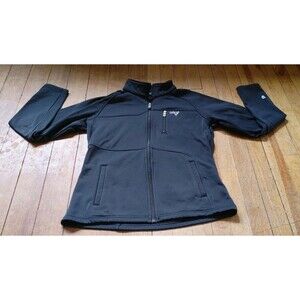 Orage Women's Track Lightweight Jacket Full Zip Black Athleisure Sweatshirt Sz L